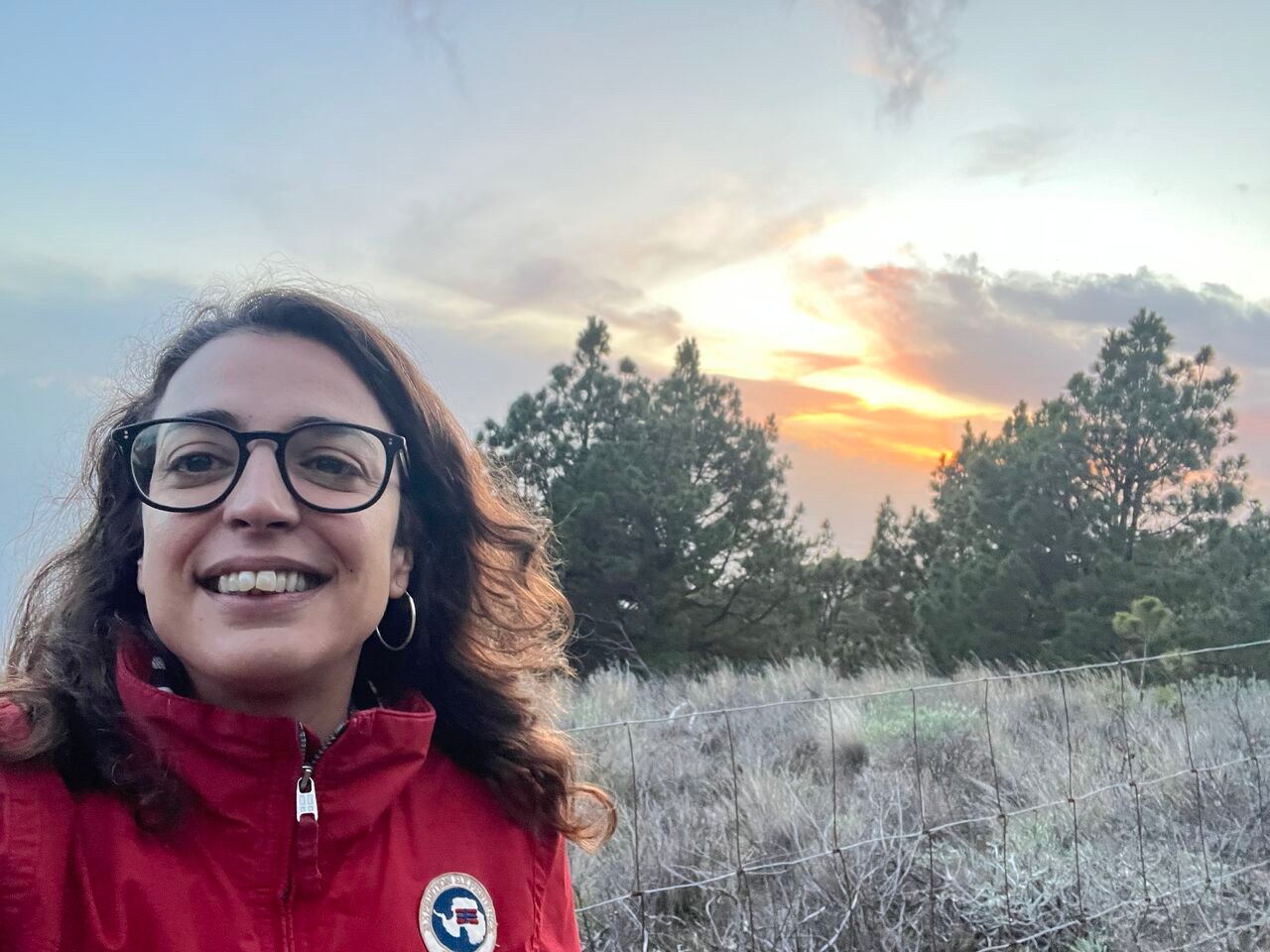 Alicia Moragues Mulet outdoors at sunset